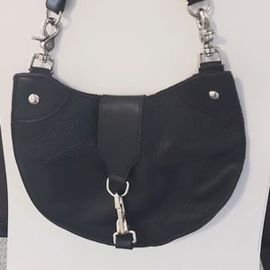 Vintage Harley Davidson genuine black crossbody leather bag